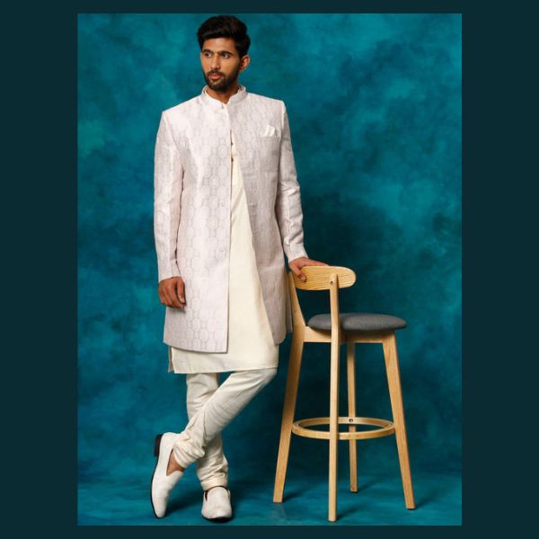 Embroidered Indo Western Sherwani Set