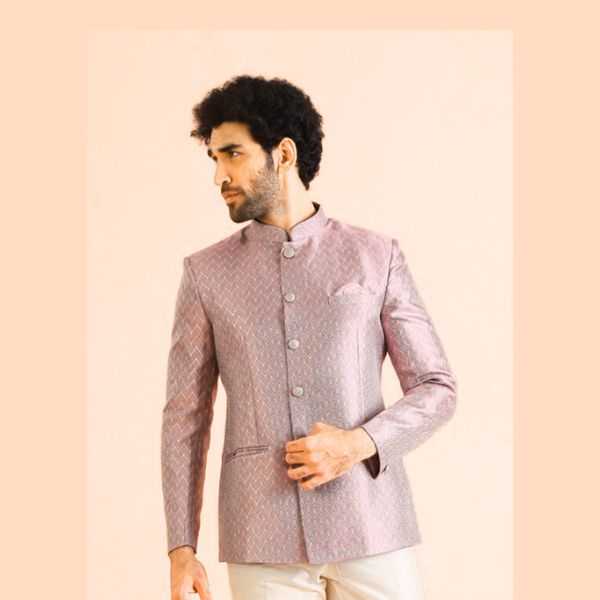 Self Design Jodhpuri Slim Fit Bandhgala